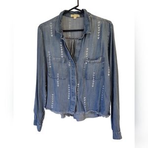 Cloth & Stone Chambray Button-up | L